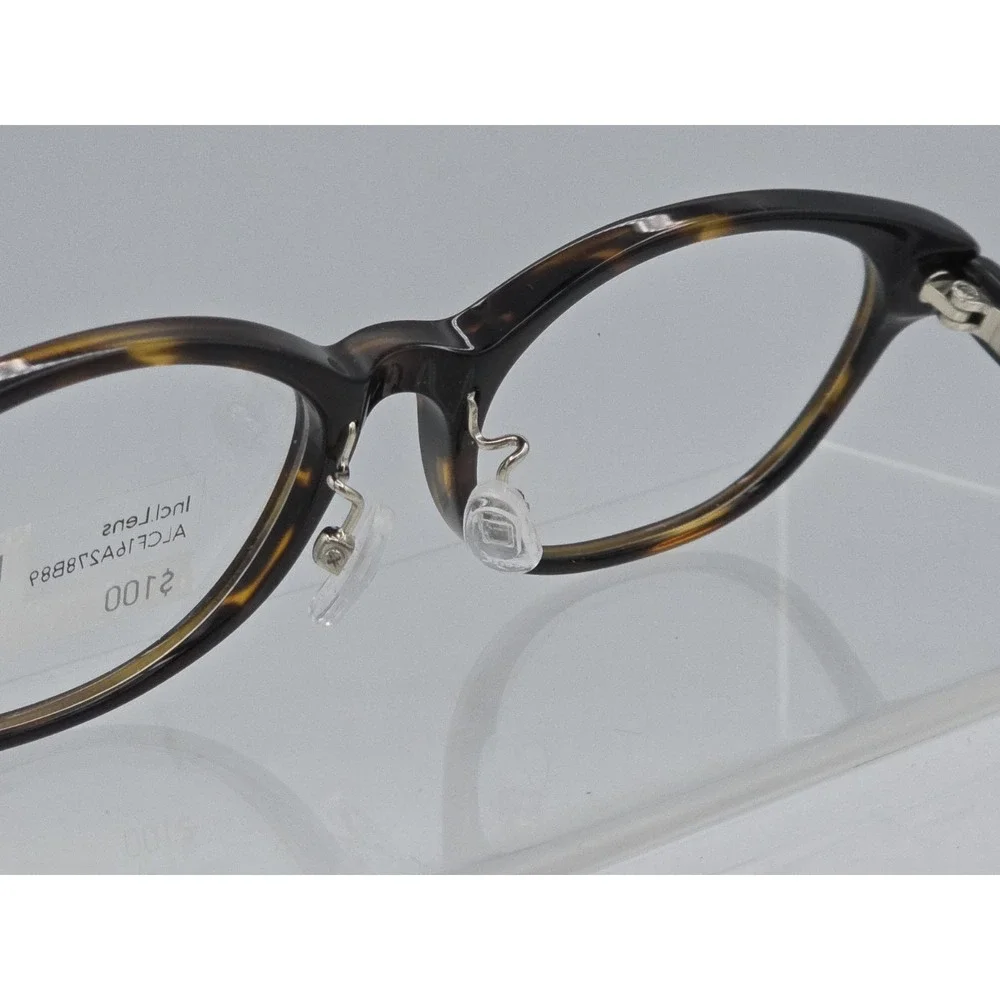 Jins Dark Tortoise Eyeglass Frames 49.4 - 16.6-140 - 37 ALCF16A278B89 SITS ASKEW